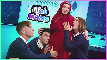 A Devout Woman In Hijab Satisfying Three Men Simultaneously