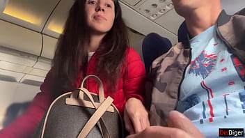 Boldly Stroking My Hard Cock In A Crowded Plane, Flashing My Dick For Anyone To See