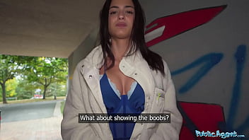 Spanish Teen Takes A Massive Cock In Her Tight Pussy For A Public Blowjob Under The Open Sky.