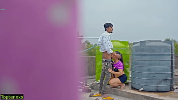 Rooftop Fuck Fest: Begging For A Creampie
