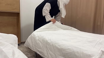 Tight Little Arab Maid Gets A Guest Off In His Hotel Suite With Her Snug Cunt