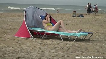 Sun-kissed Dutch Teen Gets A Steamy Beach Massage That Turns Into A Wild Outdoor Fuck