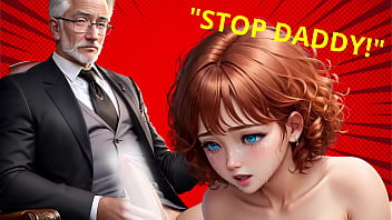 Step-grand-daddy’s Thick Cock Fills The Virgin Teen’s Mouth With Hot Cum In The School Office