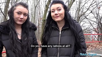 Sultry Twins Propositioned For Public Pleasure By A Daring Agent