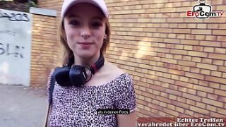 Naughty 18-year-old Tourist Student Gets Seduced For Steamy Outdoor Street Sex