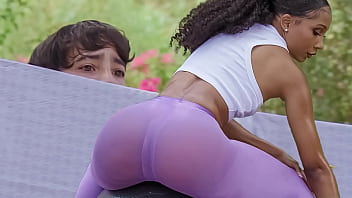 Sneaking A Peek At My Hot Milf Neighbor’s Intense Workout Session