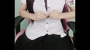 Naughty Thai Student New Flashes Her Tight Pussy On The Desk, Spreading Wide For The Camera With A Bold Toy Show