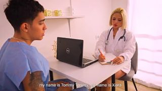 Blonde Doctor Xiara Dark’s Professional Exam Turns Wild When She Sees Her Patient’s Massive Cock