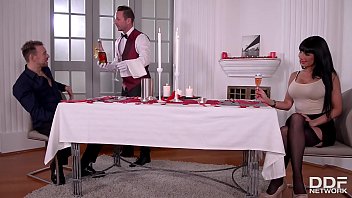 Long-haired Goddess Valentina Ricci Gets Her Tight Holes Stretched By Two Massive Hard Cocks