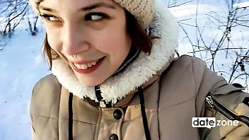 Frozen Fantasy: An Icy Outdoor Blowjob Adventure