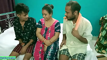 Sizzling Hot Milf Auntie Gets Shared In A Wild Hindi Threesome Fuck