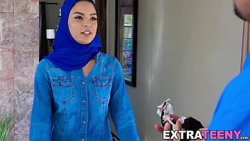 Young Arab Beauty Maya Bijou Takes Two Cocks Deep In Her Throat And All Over Her Pretty Face