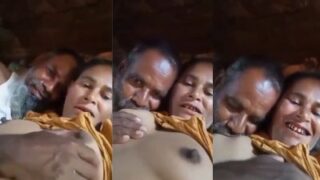 Aged Gentleman Indulges In The Sensual Delight Of A Desi Woman’s Ample Bosom