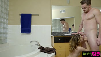 Kristen Scott’s Naughty Stepbrother Unleashes A Massive Cum Explosion All Over Her