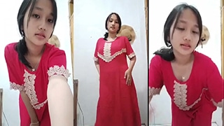 Nadia’s Crimson Slave Dress Teases And Tempts