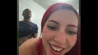 A Slut Agreed To Give Up Her Ass In A Public Restroom While On A Video Call.