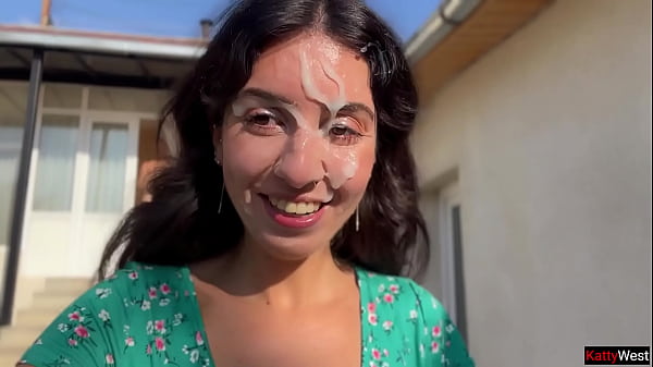 Country Babe Takes Three Loads On Her Face And Struts Her Stuff In Public