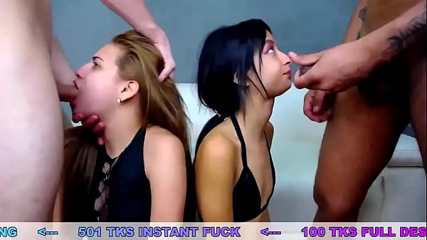 Thirsty Latinas Slobber All Over Her Face-fucking