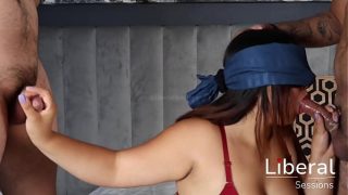Blindfolded And Betrayed: A Cuckold Forces His Wife To Service Two Strangers’ Cocks