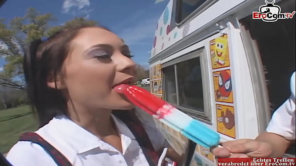 Petite Brunette Teen With Perky Tits Gets Pounded In The Car