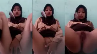 Schoolgirl In Scout Uniform Fingered In Class