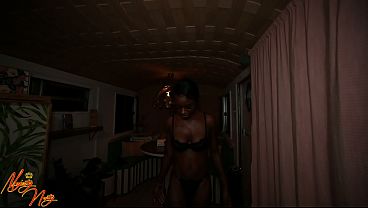 Ebony Gets Railed Against The Treehouse Wall