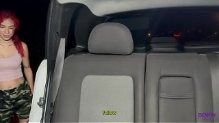Amateur Teen Gets Pounded In The Car In Public
