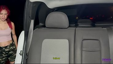 Amateur Teen Gets Pounded In The Car In Public