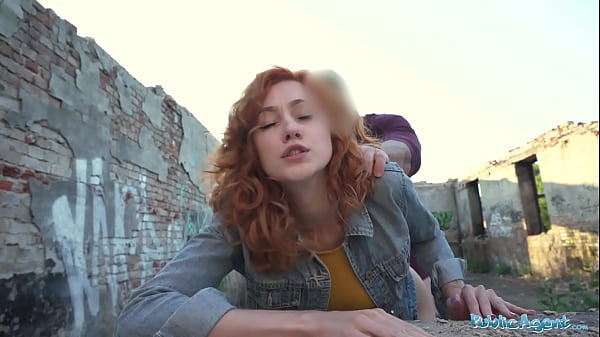 Public Agent: Fiery Redhead Waitress Services A Hard Cock And Gets Pounded Doggystyle In The Open Air