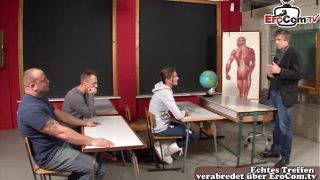 German Student Gets Wild With Two Guys In Amateur University Threesome