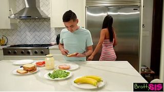 Sassy Isa Bella Gags On Stepbro’s Cock Before Begging For A Facial In Rough Doggy