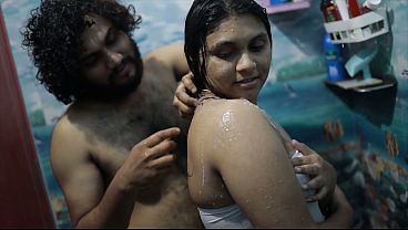 Indian Step-sis Gets Nasty In The Shower, Soaking Wet And Ready For Action
