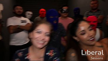 Mega Orgy With Sexy Girls, They Get Cock And Cum Loads