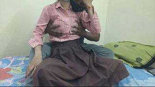 Indian College Girl Getting Fucked By Boyfriend In Hostel Room