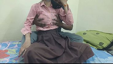 Indian College Girl Getting Fucked By Boyfriend In Hostel Room
