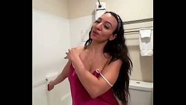 Sasha’s Wet Solo Shower, Dripping And Ready