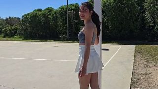 Horny Neighbor On Skates Fucks A Stranger In His Car Right Out In Public.